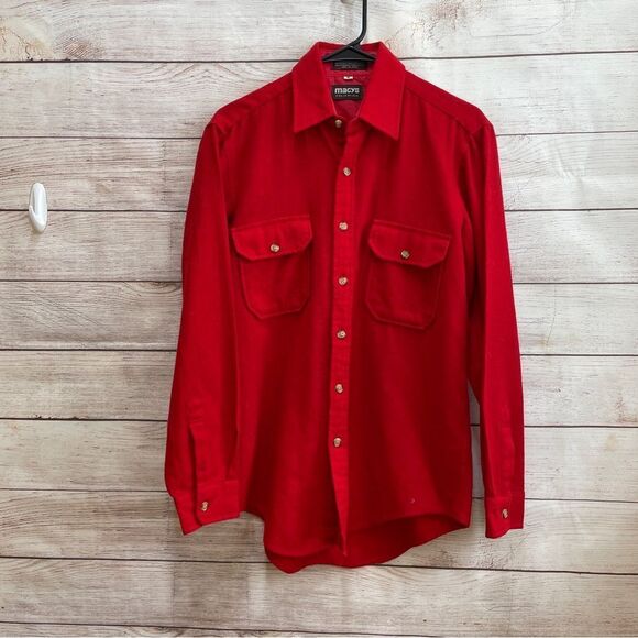 VINTAGE MACY’S CALIFORNIA RED WOOL SHIRT - Picture 1 of 6